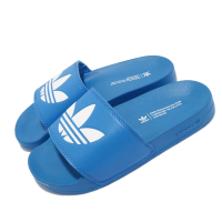 adidas 拖鞋 Adilette Lite 套腳 男女鞋 愛迪達 輕便 簡約 舒適 情侶穿搭 夏日 藍 白 FX5905