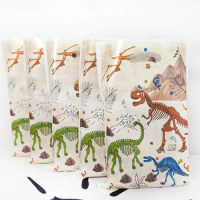 Jurassic Dinosaur World Plastic Gift Bag Loot Bag Kid Fossil Dinosaur Happy Birthday Party Supplies Theme Decorations