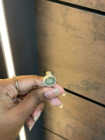 Natural Cat's Eye Stone in Silver Ring with Test Certificate