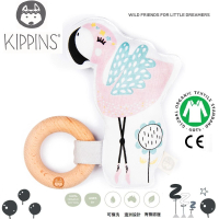【Kippins】澳洲有機棉櫸木固齒器/手搖鈴(可可火鶴)