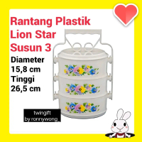 Rantang Makanan Lion Star Susun 3, Sudah BPA Free, Lebih Aman untuk Makanan