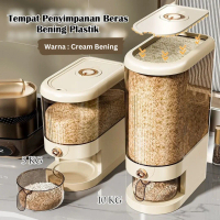 Alby Home Dispenser Beras Plastik Estetik Tempat Beras Aestetic Slim Rice Dispenser Bening Wadah Ber