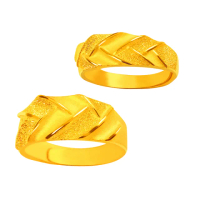 【元大珠寶】買一送金珠黃金戒指9999對戒葉葉致富黃金戒指(3.65錢正負5厘)