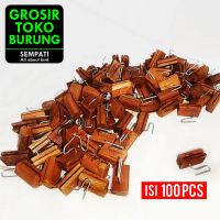 SEMPATI GROSIR Gantungan Buah Kawat Kayu Besar isi 100 pcs Cantolan Sotong Sayuran Pisang Asinan Pak