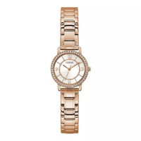 Guess Watches Jam Tangan Wanita Guess Melody GW0468L3 Ladies Silver Dial Rose Gold Stainless Steel S