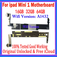 For iPad MINI 1 Motherboard Full Chips A1454 A1455 SIM Slot With IOS System Original Unlock Logic Board Free iCloud Wifi A1432