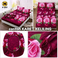 sprei aesthetic full karet anti geser flower grey 120 x 200