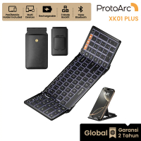 Keyboard Lipat Wireless ProtoArc XK01 Plus Keyboard Bluetooth Portable untuk Laptop Tablet HP Full S