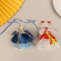 1Set 16CM Chinese Style Doll Hanfu Clothing Dress Doll Ancient Costume Gown Dolls Clothes Accessories Dress Up Toys For Girls