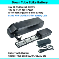 36V ALX Down Tube Ebike Battery 36V 10Ah 12Ah 12.5Ah 13Ah 15Ah 17.5Ah 48V 7.8Ah 10.4Ah 14Ah for VIVI MO26SH Hitway BK15 BK15M