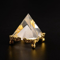 免運 古埃及大小金字塔擺件金字塔模型水晶金子塔小擺件 特價出 可開發票