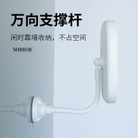 LED補光吸盤化妝鏡 浴室 放大鏡萬向360度鏡子批發