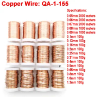 Polyurethane Enameled Copper Wire Electromagnetic wire 0.1 To 1.3mm QA-1/155 2UEW For Transformer Wire Inductance coil