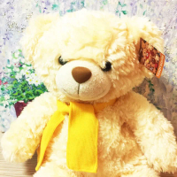 【TEDDY HOUSE泰迪熊】泰迪熊玩具玩偶公仔絨毛娃娃胖胖可愛鵝黃泰迪熊(正版泰迪熊)