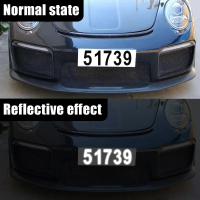 【Three】 Car License Plate Reflective Number Label Stickers Waterproof Invisible Number Stickers Viny