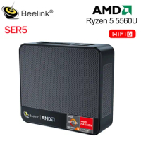 Beelink SER5 5560U WiFi6 Mini PC AMD Ryzen 5 5560U DDR4 16GB 32GB 500GB 1T SSD BT5.2 4K 60Hz 1000M USB3.2 Desktop Gamer Computer