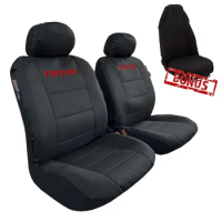 For 2018 Mitsubishi Triton Seat Covers , Canvas Heavy Duty Black Waterproof Oxford Automotive Interior Accessories