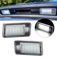 2Pcs DC 12V Car Number License Plate Light Lamp No Error Canbus White For Audi A3 S3 A4 S4 A6 C6 A8 