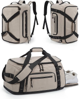 BAGSMART 4-IN-1 Gym Bag for Women MenTSA Lightweight Duffle Bag for Travel with Shoe Compartment & W