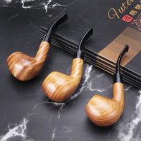 Classic solid wood Heat Resistant Pipe Filter Smoking Pipes Herb Tobacco Pipes Narguile Grinder Cigarette Holder