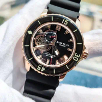 Reef Tiger/RT Luxury Dive Watches for Men Automatic Rose Gold Watches Rubber Strap Relogio Masculino RGA3039