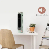 USB Desktop Air Conditioning Fan 3.7V 1200mAh Bladeless Dorm Cooler Fan Portable Mute 3-speed Adjustable for Living Room Bedroom