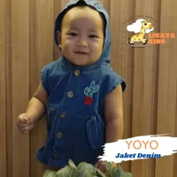 Jaket Demim Anak Rompi Jeans Streach anak Kindergarteen Baju Outer Vest Petualang Set Paud TK Unisex