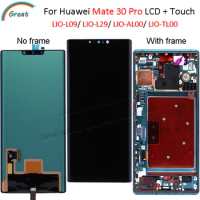 6.53'' For Huawei Mate 30 Pro LCD Display With Frame Touch Screen Digitizer For Huawei mate30pro LCD LIO-L29, LIO-L09