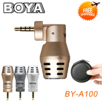 BOYA BY-A100 3.5mm TRRS Connection Mini Omni Directional Condenser Microphone for iphone7 / 6S /6 for iPod Touch