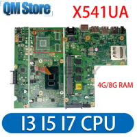 Mainboard X541UA Laptop Motherboard For ASUS X541UJ X541UAK X541U F541U A541U X541UV X541UVK I3 I5 I7 CPU 4GB/8GB-RAM UMA