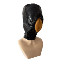 Latex Hood Rubber Mask Cosplay Fetish Party Costume