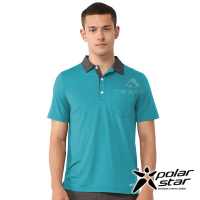 PolarStar 男 Coolmax短袖POLO衫『藍綠』P21157