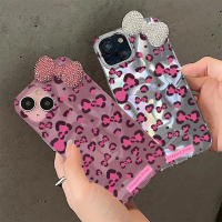 เคสประดับเพชรลายเสือดาว ดีไซน์โบว์ 3 มิติอินเทรนด์ สำหรับ Vivo V50, V40, V30 Lite, Y19E, Y04, Y04S, 