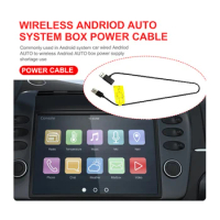 Wireless CarPlay Ai Box Power Cable Android Auto Converter Two-Point Line Prevent Restart Stable Power Supply