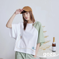 【gozo】gozo villa繩股拉克蘭袖T恤(兩色)