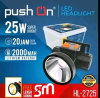 Senter Kepala Push On HL-2725 25w Emergency Head Lamp HL2725