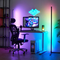RGB拾音節奏燈桌面聲控落地LED燈條電競房間電腦游戲顯示器氛圍燈【快速出貨】