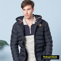 【NAUTICA】保暖防寒科技羽絨連帽外套(黑色)
