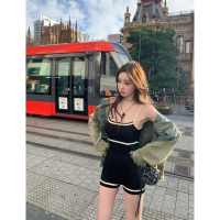 เสื้อชั้นในสีดำ ชิ้นเดียว ทรงสลิมฟิต ฤดูร้อน ผู้หญิง มาใหม่ สไตล์อนุรักษ์นิยม เหมาะสำหรับน้ำพุร้อน ด