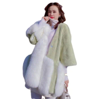 "Western Style Girl" Green True Love Mink Fox Fur Coat Mink Fur Coat For Women