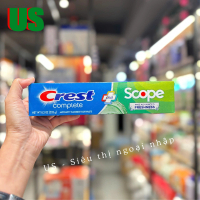 ( NHẬP KHẨU MỸ ) KEM ĐÁNH RĂNG CREST COMPLETE EXTRA WHITENING + SCOPE 232G/TUÝP