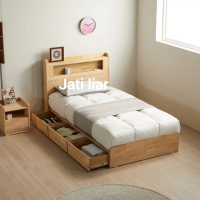 dipan kayu dipan anak minimalis ranjang kayu laci tempat tidur kayu