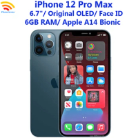 [95% New] Original iPhone 12 Pro Max 128G/256GB ROM 6.7" OLED RAM 6GB Unlocked iPhone12ProMax Face ID NFC 5G Cell Phone