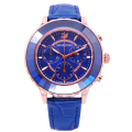 施華洛世奇SWAROVSKI Octea Lux Chrono 三眼時尚腕錶-藍 5563480