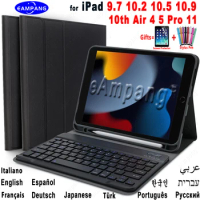 Keyboard Case for iPad 5th 6th Air 2 Pro 9.7 7th 8th 9th 10.2 Air 3 Pro 10.5 Air 4 5 Gen 10.9 10th Pro 11 Portable Cover Keypad