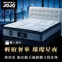 【Naturally JOJO】摩達客推薦 弗雷亞-Tencel飯店級天絲天然乳膠硬獨立筒床墊(雙人加大 6x6.2尺)