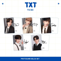PHOTOCARD TXT SELCA TO DO TEMPTATION 2SISI (ISI 5 PCS + LAMINASI 2 SISI) TANDA TANGAN TTD KPOP IDOL