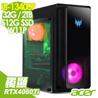 Acer Predator Orion PO3-650 電競電腦 (i5-13400F/32G/2TB+512G SSD/RTX4060Ti-8G/W11P)