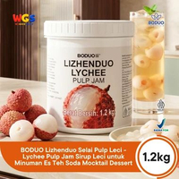 BODUO Lizhenduo Selai Pulp Leci 1.2kg - Lychee Pulp Jam Sirup Leci untuk Minuman Es Teh Soda Mocktai