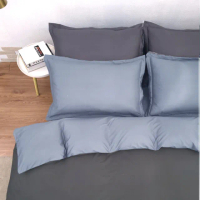 【Lust】素色簡約 極簡風格/雙灰 、 100%純棉/精梳棉單人加大3.5尺床包/歐式枕套 《不含被套》 台灣製造